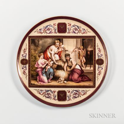 Vienna Porcelain Hand-painted Tray