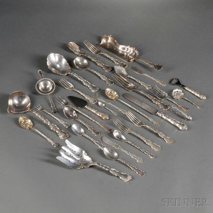 Assembled Gorham and Whiting Sterling Silver Flatware Service