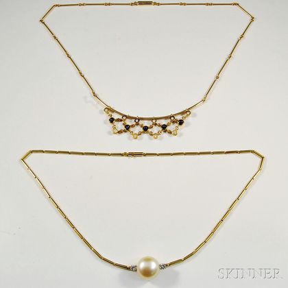 Two 18kt Gold Necklaces