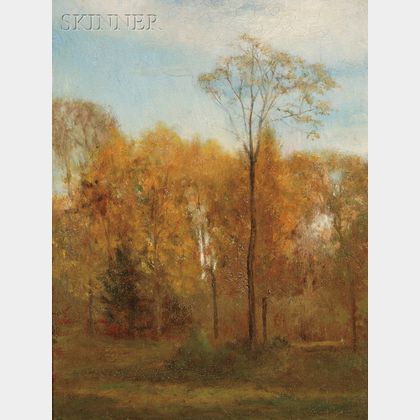 John La Farge (American, 1835-1910) Autumn: October. Edge of a Wood, Late Afternoon. Glen Cove, Long Island