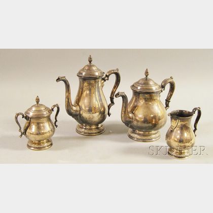 Four-piece International "Prelude" Sterling Silver Tea and Coffee Service