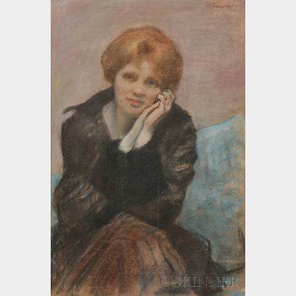 Kenneth Frazier (American, 1867-1949) Woman Seated, Resting Face in Hands