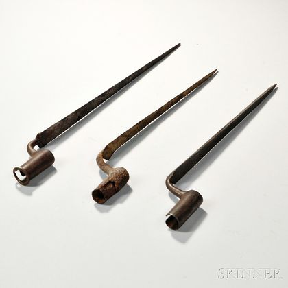 Three Revolutionary War-era Bayonets