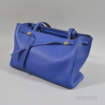 Hermes Blue Leather Kabana Handbag