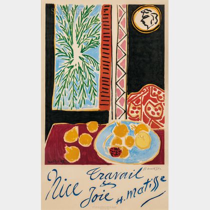 After Henri Matisse (French, 1869-1954) Nice Travail et Joie