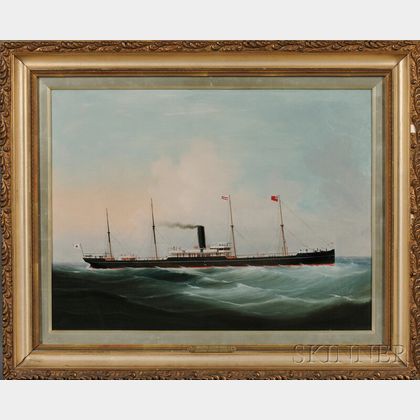 China Trade School, 19th Century Portrait of the Steam Vessel Hakata Maru.