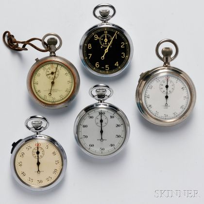 Five Military Stopwatches