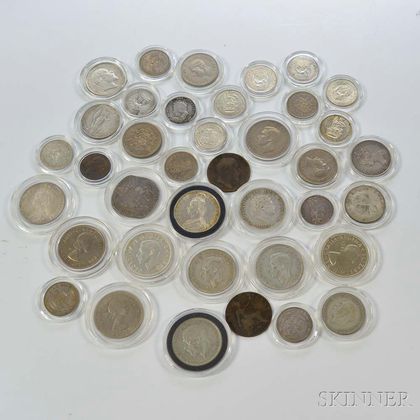 Thirty-eight British Coins