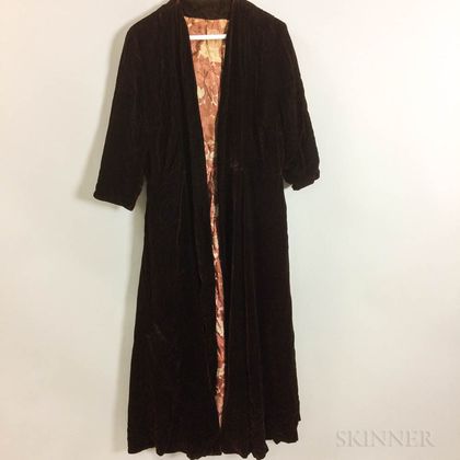Silk Velvet Woman's Coat