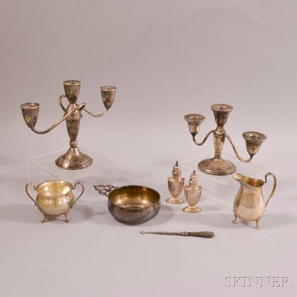 Eight Sterling Silver Tableware Items