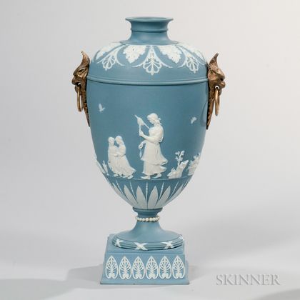 Wedgwood Solid Blue Jasper Vase