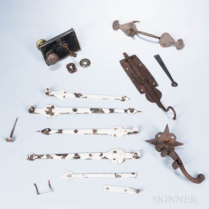 Group of Early Iron Door Hardware