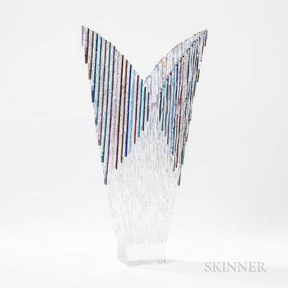 Monumental Gundi Viviani-Finch Art Glass Sculpture