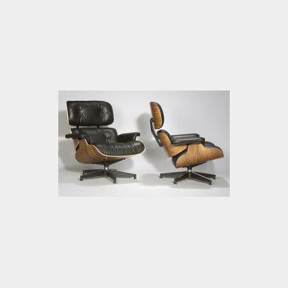 Two Eames Lounge Chairs