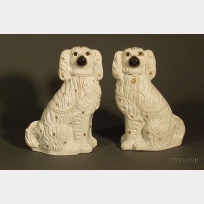 Large Pair of Staffordshire Spaniels