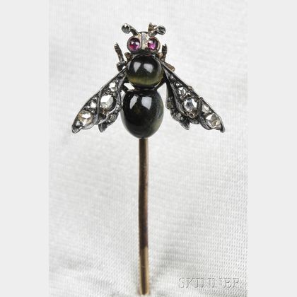 Antique Gem-set Fly Stickpin