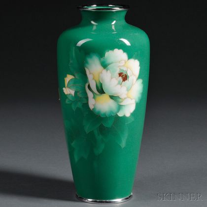 Green Cloisonne Enamel Vase