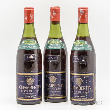 Pierre Gelin Chambertin Clos de Beze 1971, 3 bottles 