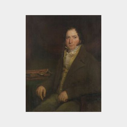 Attributed to Andrea Appiani, the Younger (Italian, 1817-1865) Portrait of William de Crespigny.