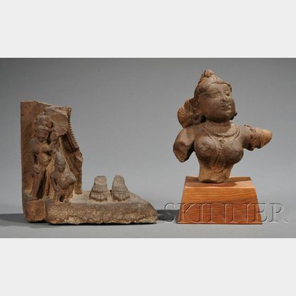 Two Sandstone Sculptural Fragments