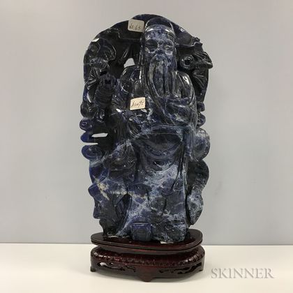 Sodalite Carving of an Immortal