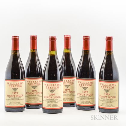 William Selyem Rochioli River Block Vineyard Pinot Noir 1999, 6 bottles 