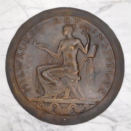 Albert Henry Atkins (American, 1888-1951) Bronze Medallion for the Milwaukee Art Institute
