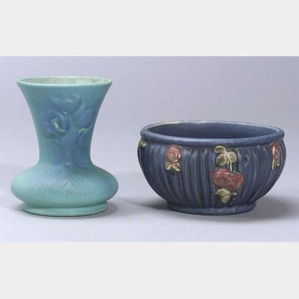 Weller Bowl and Van Briggle Pottery Vase