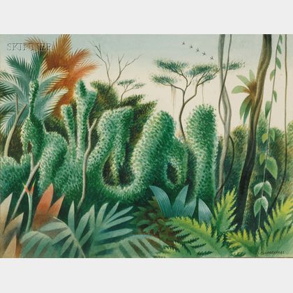 Miguel Covarrubias (Mexican, 1904-1957) Tropical Landscape