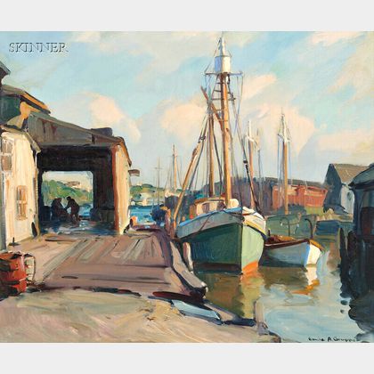 Emile Albert Gruppé (American, 1896-1978) Gloucester Dock