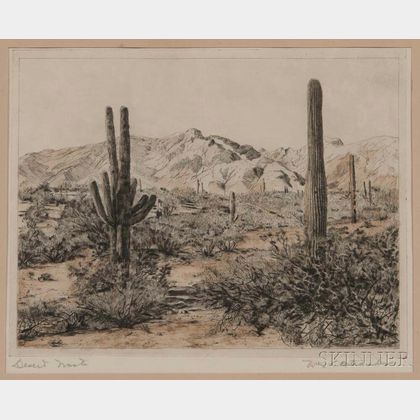 William Cheesborou Ostrander (American, 1858-1934) Desert Waste
