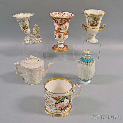 Six English Porcelain and Ceramic Items