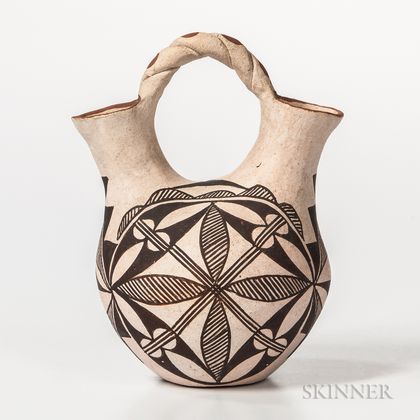 Southwest Polychrome Pottery Wedding Vase
