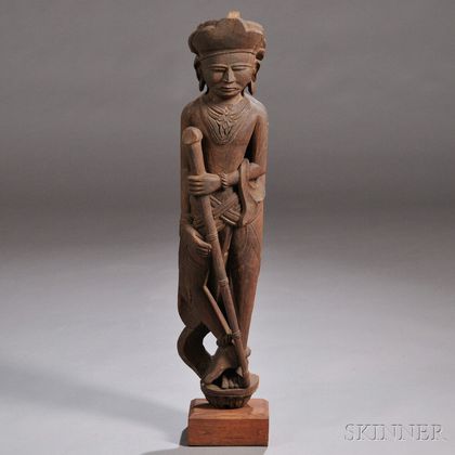 Carved Wood Standing Figure