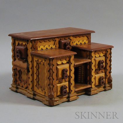 Small Carved Folk Art Chest