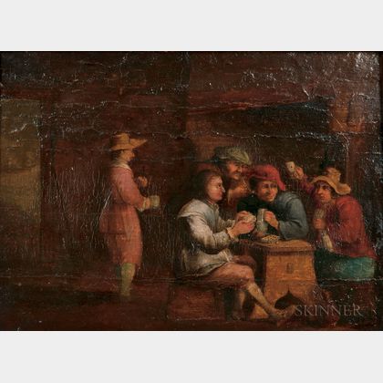 School of David Teniers the Elder (Flemish, 1582-1649) Interior-Boors Playing Cards