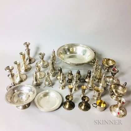 Large Group of Sterling Silver Tableware