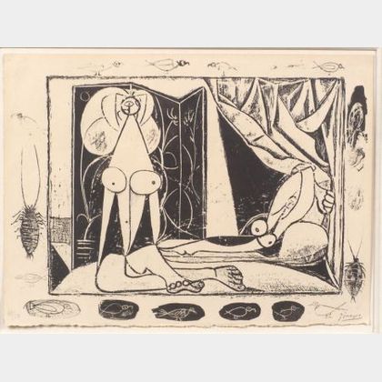 Pablo Picasso (Spanish, 1881-1973) Les Deux Femmes Nues