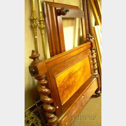 Victorian Mahogany and Mahogany Veneer Bed with Short Canopy. Estimate $150-200