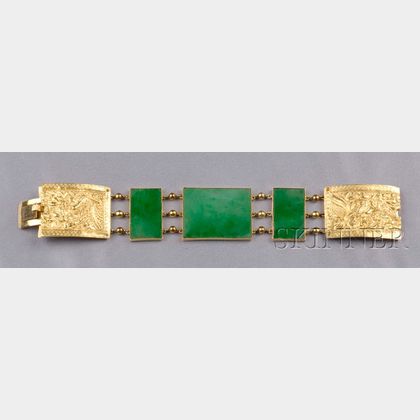 Jade Plaque Bracelet