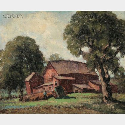 R. Burton Keeler (American, b. 1886) Landscape with Barn.