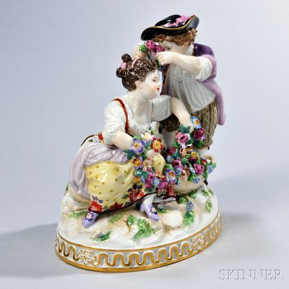 Meissen Porcelain Figural Group of a Couple