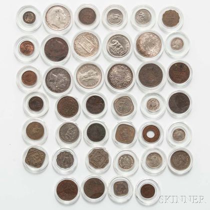 Forty British India Coins