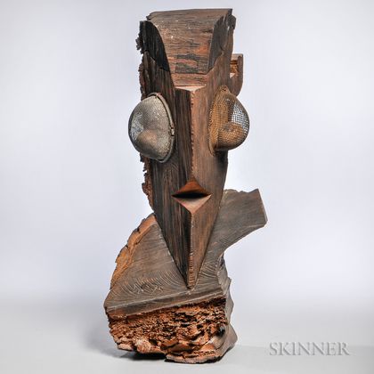 Denis G. Barrington (British, 1930-1999) Stylized Owl Sculpture 