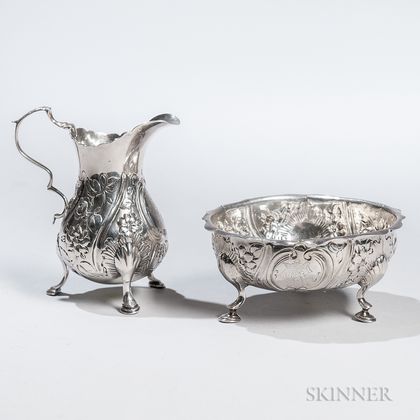 George III Sterling Silver Cream Jug and Sugar Bowl