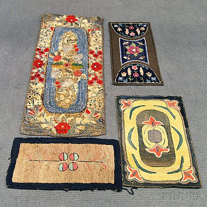 Four Hooked Rugs