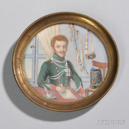 Portrait Miniature of a French Officer