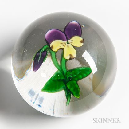 Clichy Pansy Paperweight