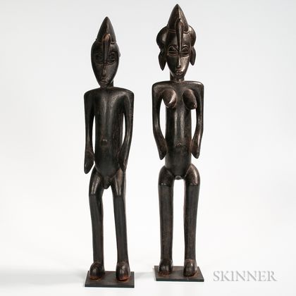 Pair of Male and Female Senufo Figures