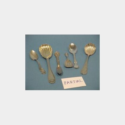 Miscellaneous American and English Sterling Silver and Coin Flatware. 